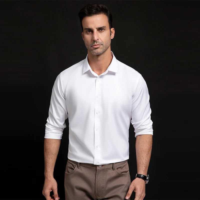 Anti-Wrinkle Mens Shirts Long Sleeve - Price MVR535/- Delivery 15-25 days