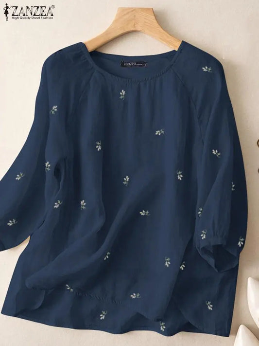 Embroidery Cotton Blouse - Free Shipping - Delivery 12-20 days