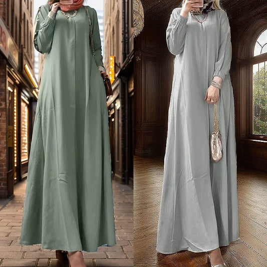 Loose Casual Cotton Linen Abaya Dress - Price MVR485/- Delivery 12-20 days